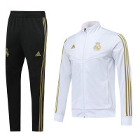 Реал Мадрид Спортивный костюм бело-черный с золотым сезон 2019-2020