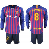 Домашная футболка Барселоны с длинным рукавом игрок Пике сезона 2018-2019