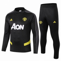 Детский тренировочный костюм Манчестер Юнайтед черный сезон 2019-2020