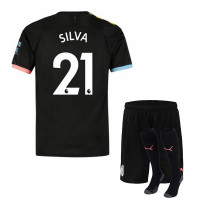 Манчестер Сити гостевая форма 2019-2020 (футболка+шорты+гетры) Сильва 21