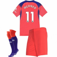 Детская резервная форма ФК Челси 2020-2021 Тимо Вернер 11 (футболка + шорты + гетры)