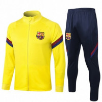 Тренировочный костюм Барселоны на молнии 2020-2021 желтый