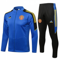 Манчестер Юнайтед детский спортивный костюм 2021-2022 синий