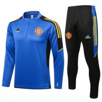 Манчестер Юнайтед детский тренировочный костюм 2021-2022 синий