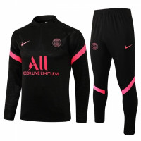 ПСЖ тренировочный костюм 2021-2022 черный с розовым