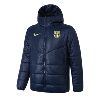 Барселона утепленная куртка 2020-2021 темно-синяя