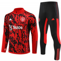 Манчестер Юнайтед тренировочный костюм 2023-2024 красно-чёрный