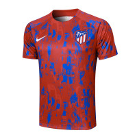 Атлетико Мадрид тренировочная футболка 2023/24 красная с синими узорами