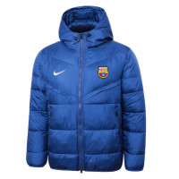 Барселона утепленная спортивная куртка 2023/24 синяя