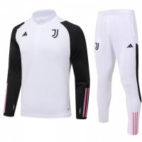 Ювентус тренировочный костюм 2023/24 бело-чёрный с розовым